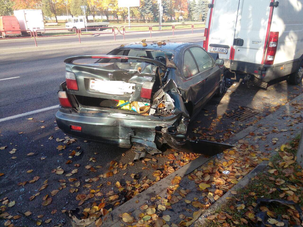 Водитель Audi Q7 устроил ДТП в Минске и попытался сбежать