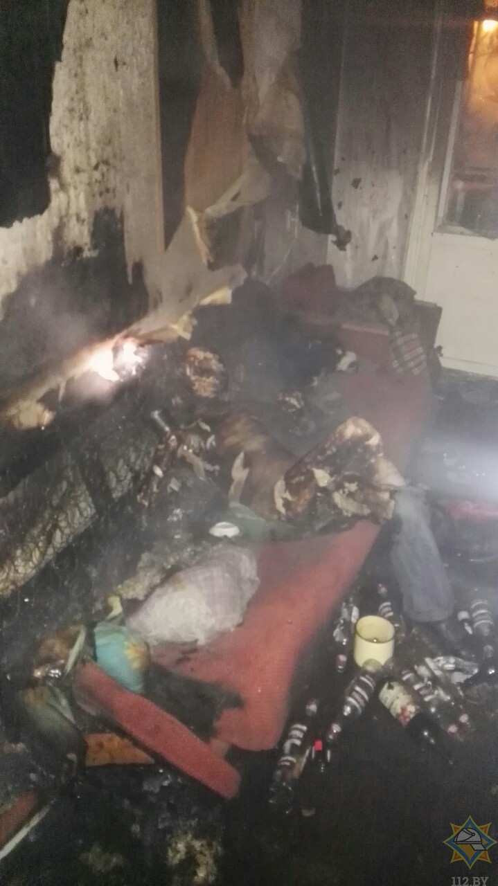 В Новополоцке на пожаре погиб мужчина