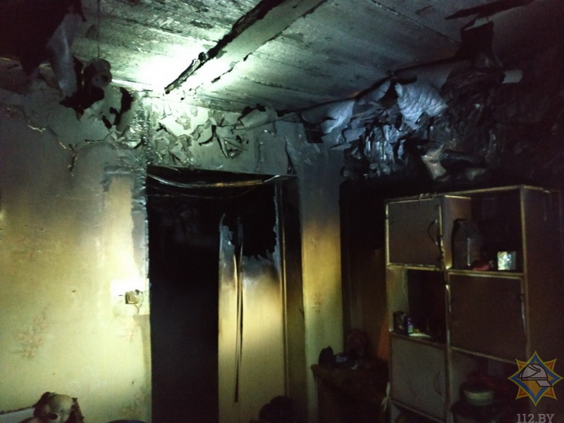Мужчина получил ожоги на пожаре в Полоцке