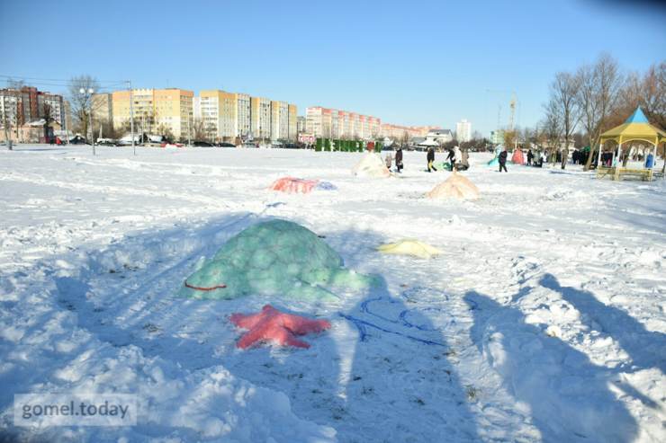 "Желтый снег". В Гомеле прошел фестиваль снега