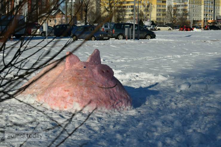 "Желтый снег". В Гомеле прошел фестиваль снега