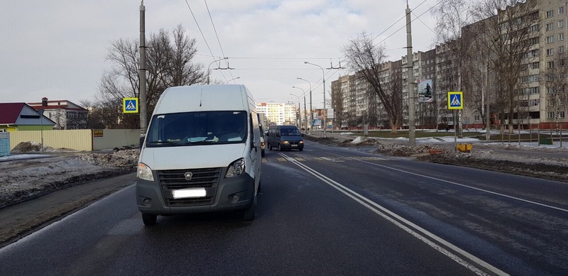 В Гомеле микроавтобус сбил пенсионера на переходе