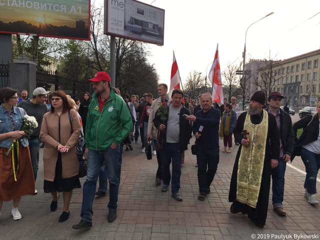 В Минске люди собрались на «Чернобыльский шлях»