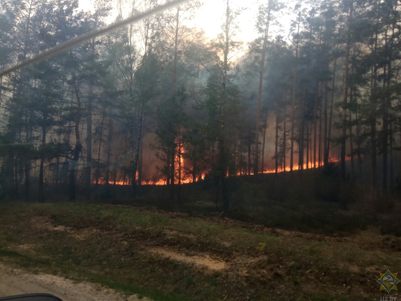 МЧС продолжает тушение пожара на Ольманских болотах