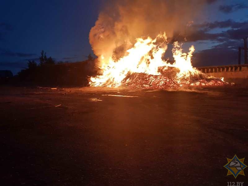 В Толочинском районе сгорело 30 кубометров древесных отходов