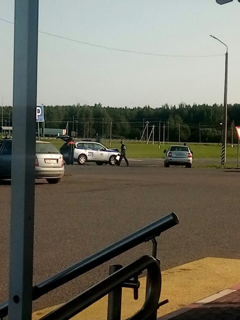 Автомобиль ГАИ попал в ДТП под Лепелем