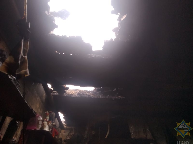 В Глубокском районе сгорел жилой дом
