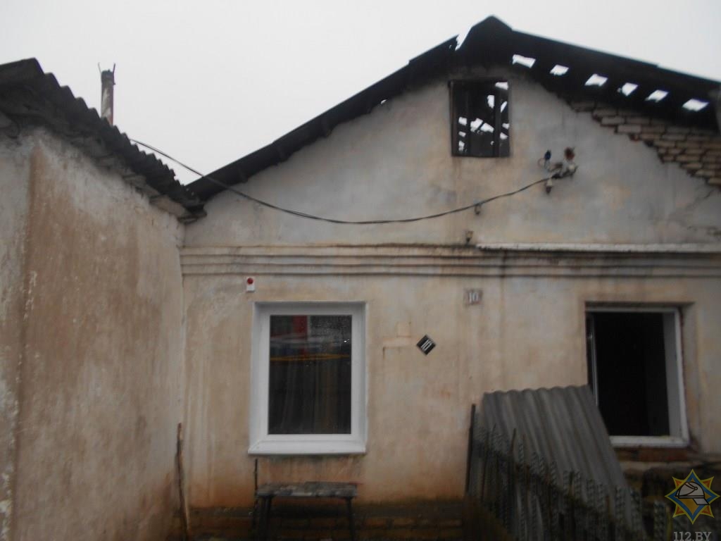 В Орше сгорел жилой дом