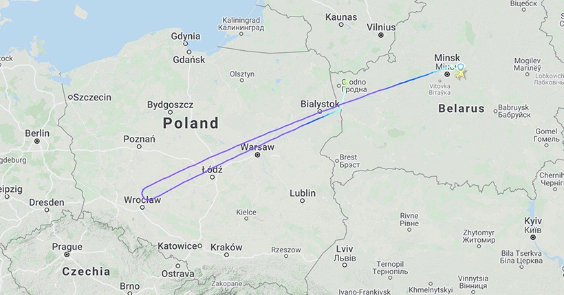 Рейс Минск-Мюнхен развернули, посадили в Гродно и сняли 6 человек