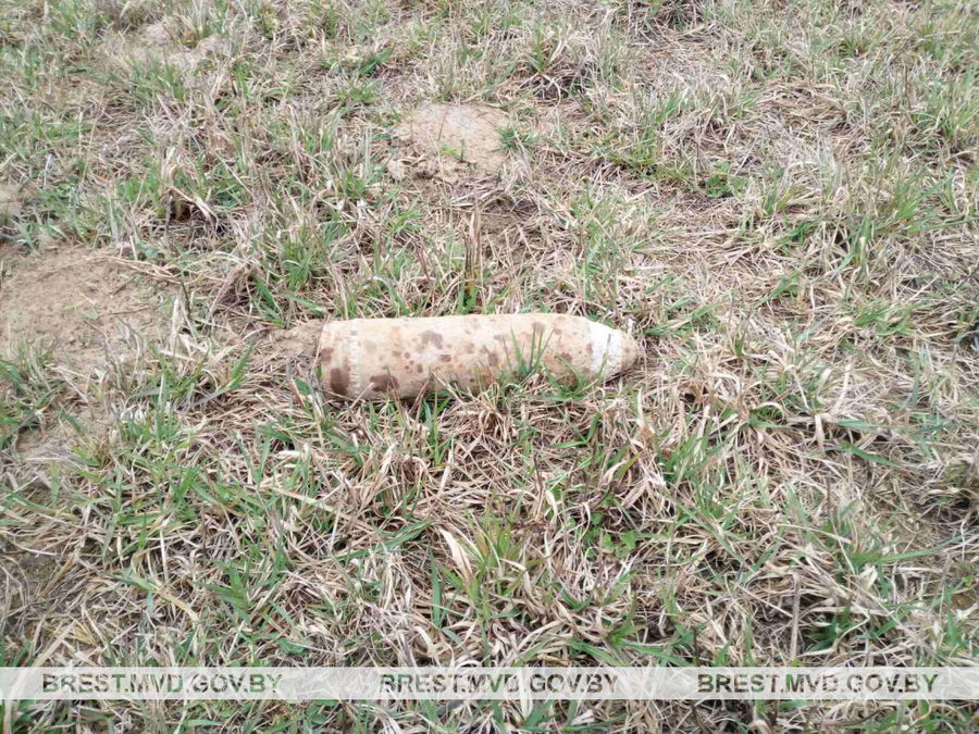 В поле под Барановичами нашли схрон снарядов