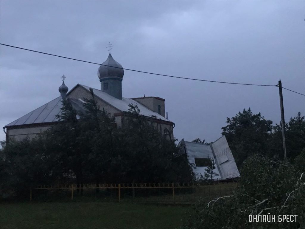 Буря в Брестской области: поломанные деревья и сорванные крыши