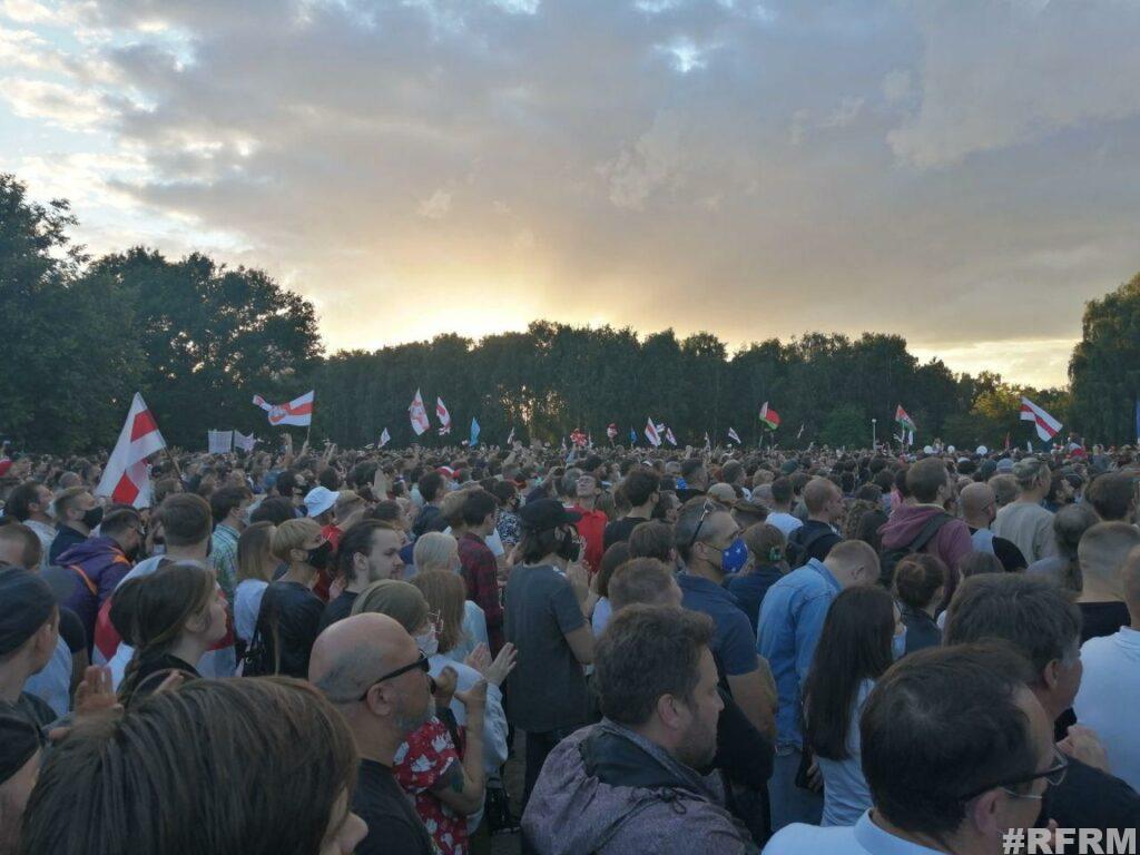 Более 60 тысяч человек пришло на митинг Светланы Тихановской