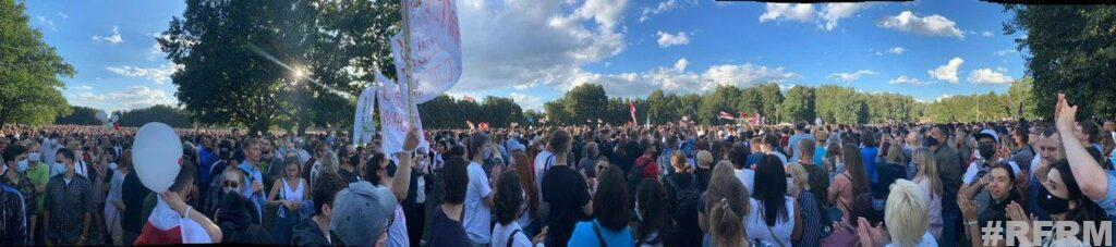 Более 60 тысяч человек пришло на митинг Светланы Тихановской