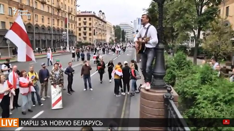 В Минске прошла многосоттысячная акция протеста