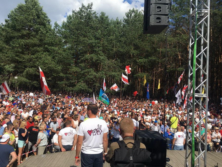 В Бресте прошел массовый митинг с участием Светланы Тихановской