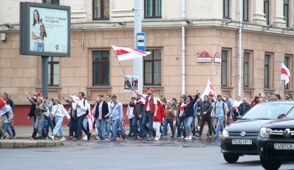 В Минске прошла многосоттысячная акция протеста