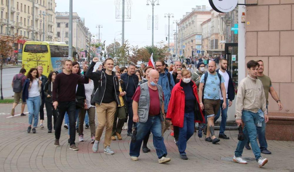 В Минске прошла многосоттысячная акция протеста