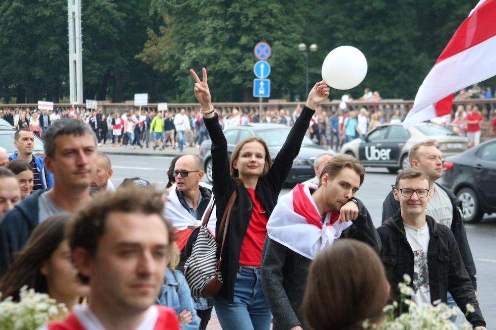 В Минске прошла многосоттысячная акция протеста