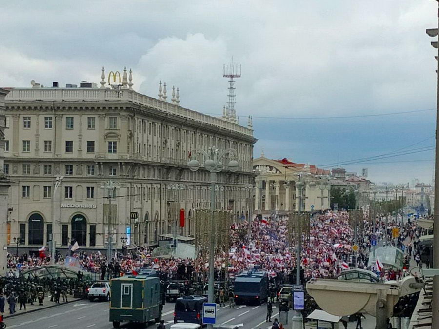 В Минске прошла воскресная акция протеста (онлайн)