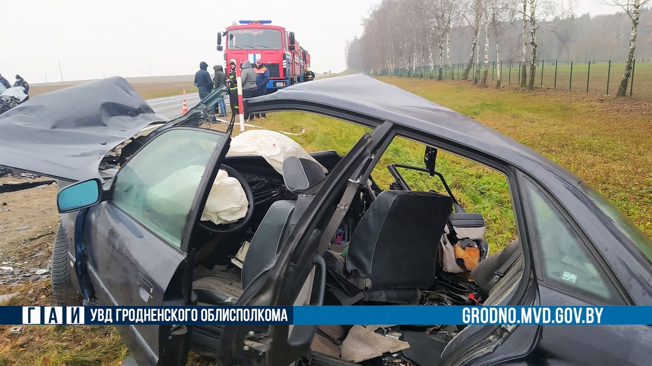 Один человек погиб в лобовом ДТП в Гродненском районе