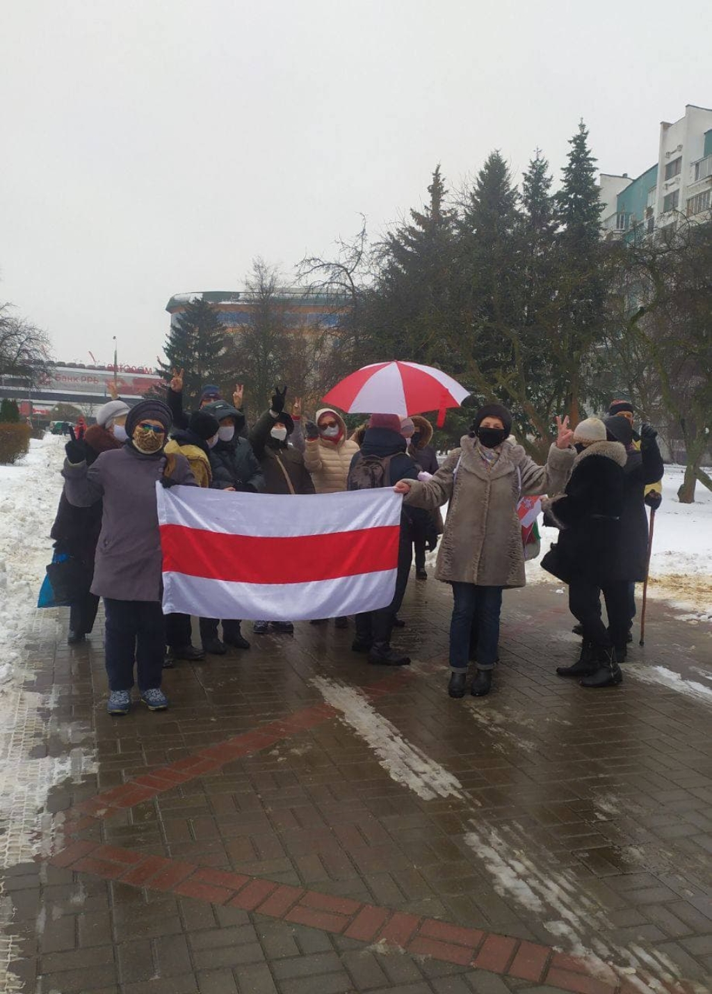 Пенсионеры вышли на марш в Минске