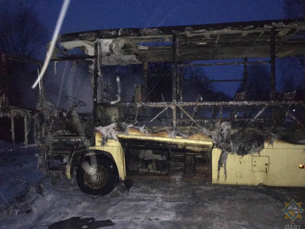 Пассажирский автобус загорелся в Чашникском районе