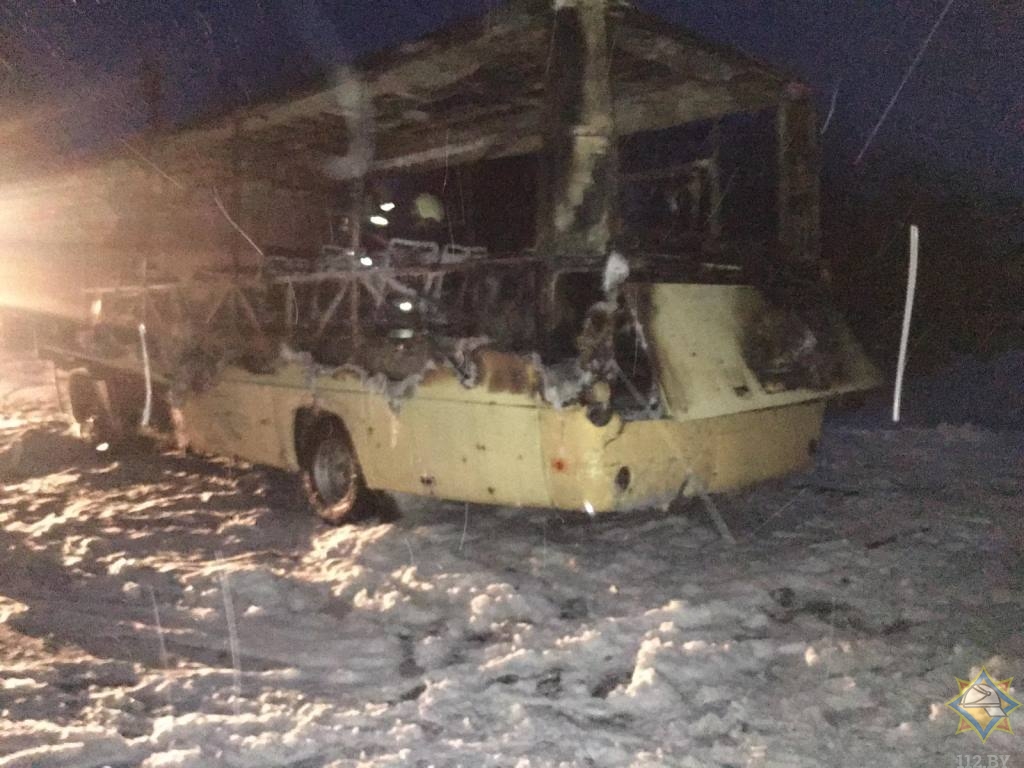 Пассажирский автобус загорелся в Чашникском районе