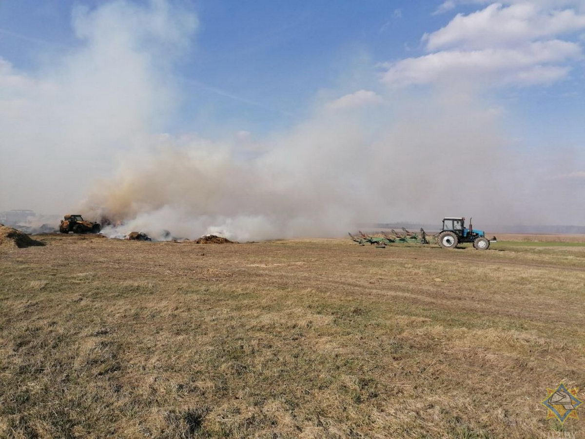 В АПК под Дрогичином сгорело 15 тонн соломы