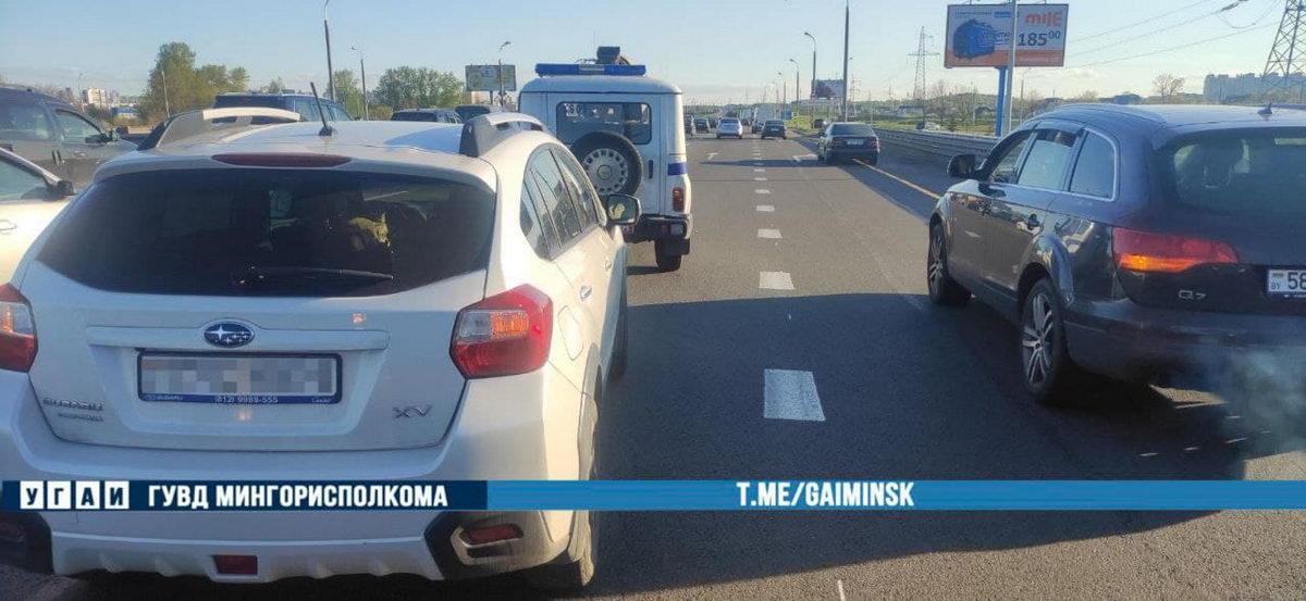 В Минске патрульное авто попало в ДТП