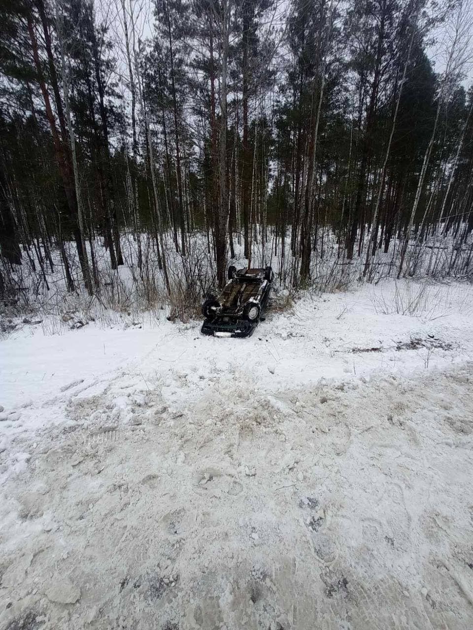 Легковушка улетела в кювет в Кличевском районе