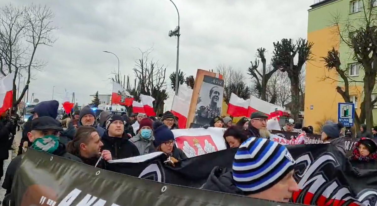 Во время "Марша проклятых солдат" в Гайновке произошли стычки с полицией