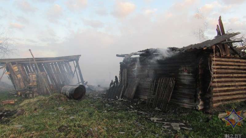 На пожаре в Полоцком районе погибли пенсионерка и ее сын