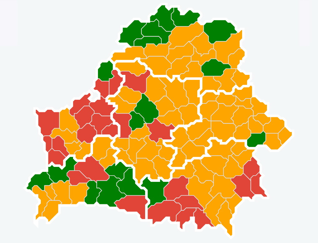 В 24 районах Беларуси запрещено посещение лесов