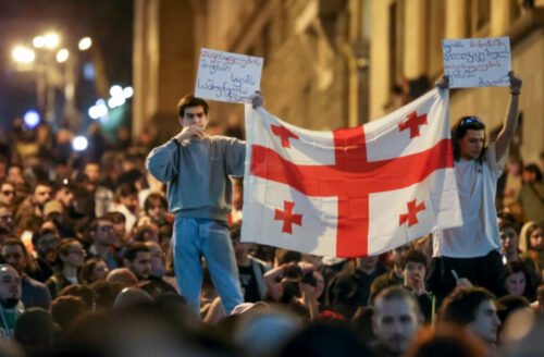 Акция протеста в Тбилиси, 17 апреля 2024 года