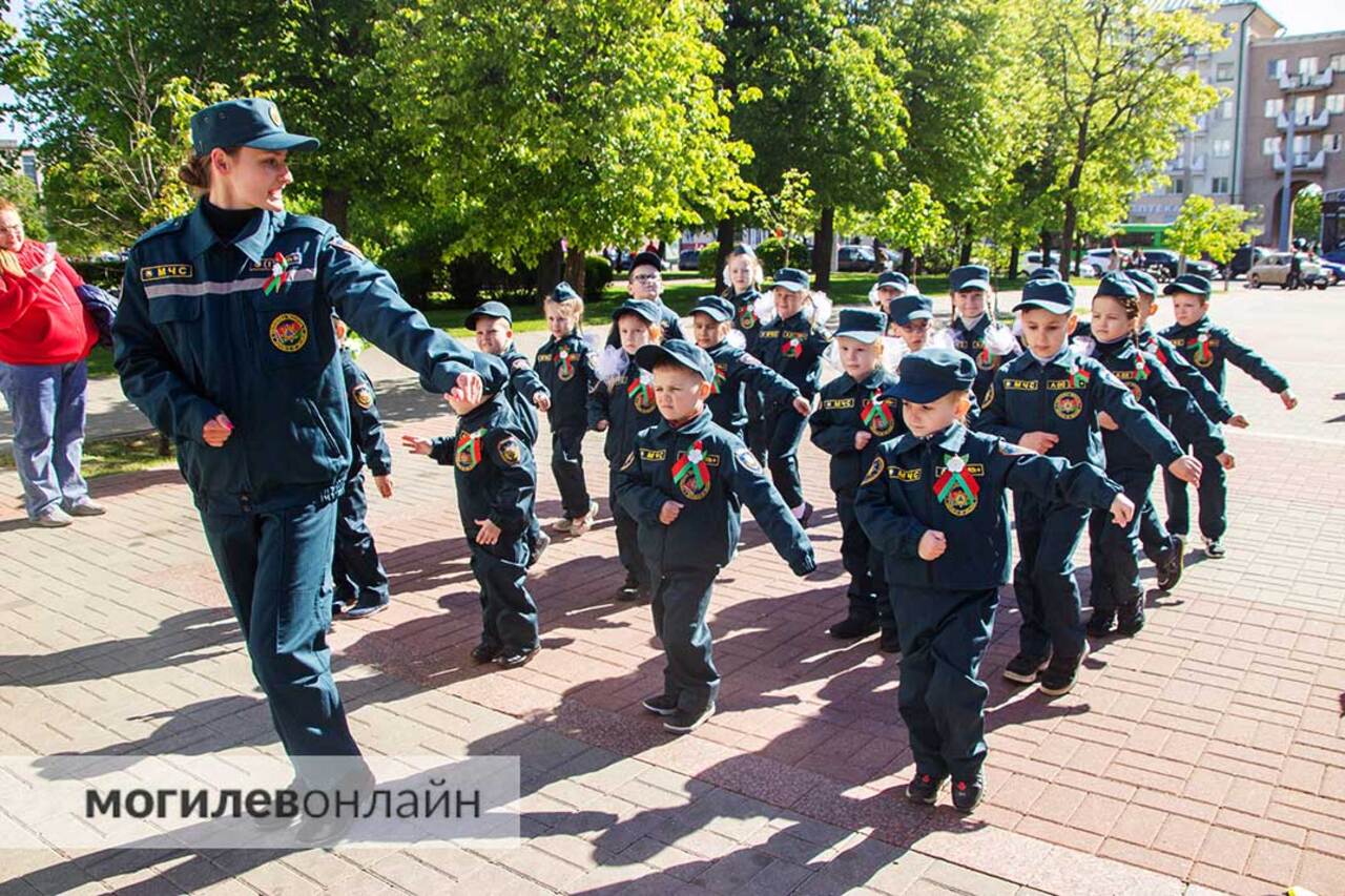 Военный парад детсадовцев провели в Могилеве