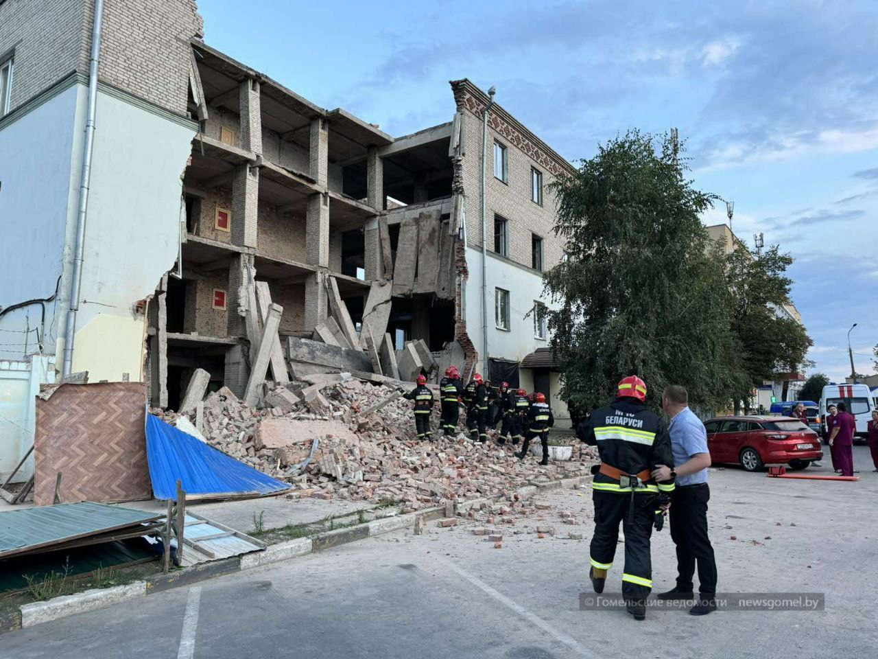 В Гомеле обрушилось здание бывшего РОВД