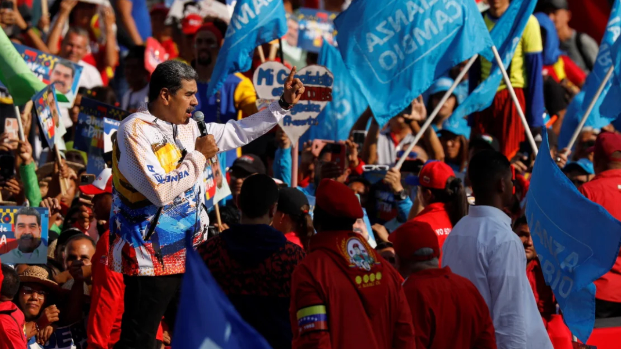 Николас Мадуро на предвыборном митинге в Каракасе, 25 марта 2024 года
