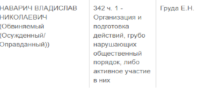 Политзаключенный Владислав Наварич обжаловал приговор суда